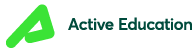 Active Education Logo, Link to start page